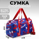 Сумка спортивная «RUSSIAN HOKEY», 47 x 28 x 24 см, цвет голубой - фото 292206812