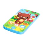 Музыкальный детский телефон «Мишка», звук, цвет голубой - Фото 2