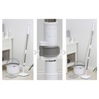 Швабра с отжимом и ведро с подачей воды Raccoon, 31×31×18 см, квадратная швабра 21×21×134 см, 2 насадки из микрофибры, цвет серый - Фото 5