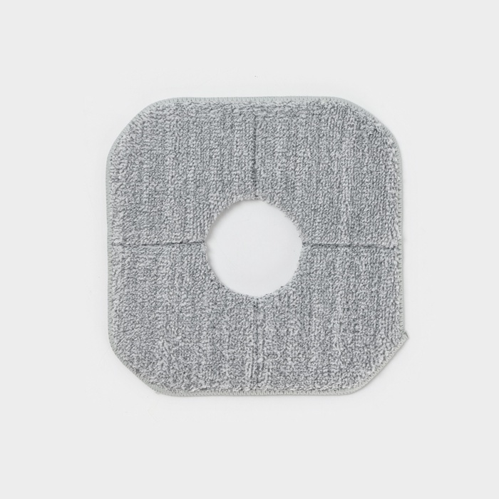 Насадка для швабры Raccoon, с вырезом, микрофибра, квадратная, 21×21 см, серая - Фото 1