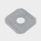 Насадка для швабры Raccoon, с вырезом, микрофибра, квадратная, 21×21 см, серая - Фото 2