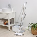 Швабра с отжимом и ведро с подачей воды Raccoon, 34×34×19 см, прямоугольная швабра 30×14×134 см, 2 насадки из микрофибры - Фото 11