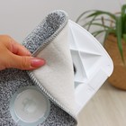 Швабра с отжимом и ведро с подачей воды Raccoon, 34×34×19 см, прямоугольная швабра 30×14×134 см, 2 насадки из микрофибры - Фото 7