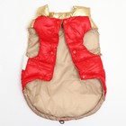 Куртка для собак с утяжкой размер 10 (ДС 25, ОГ 34,ОШ 24), золото-красная - фото 6704656