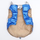 Куртка для собак с утяжкой размер 12 (ДС 28, ОГ 38, ОШ 27), серебряно-синяя - фото 9733811