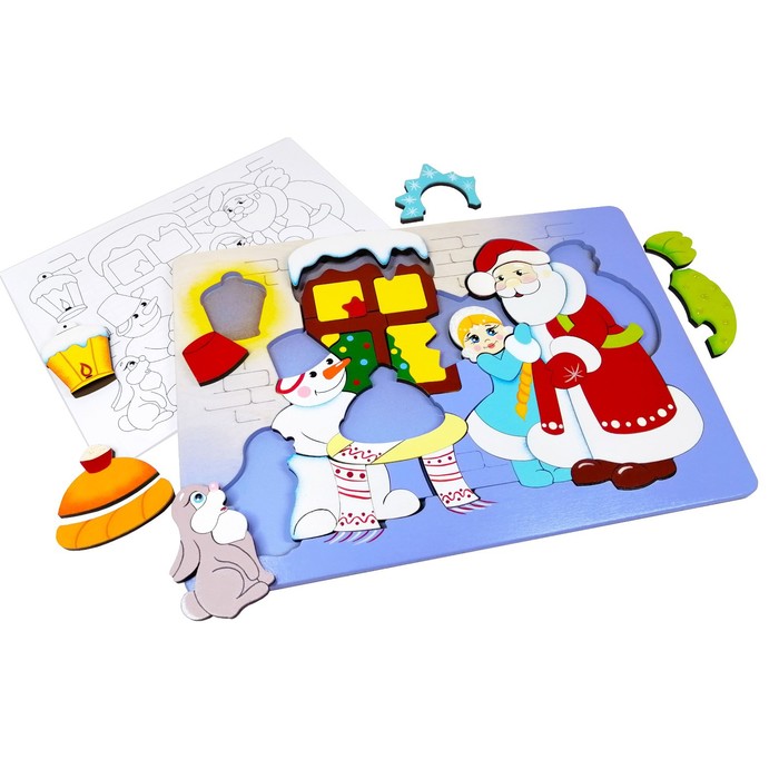 Мозаика «В гостях у снеговика» 45 деталей 56879