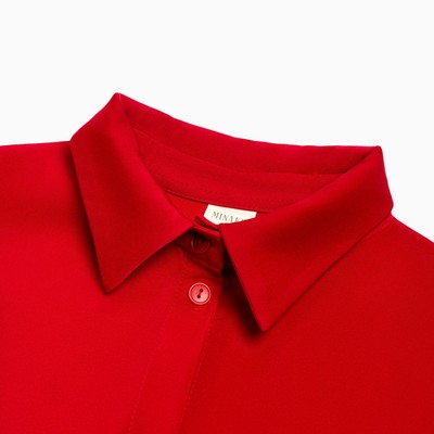 Костюм женский (рубашка, брюки) MINAKU: Silk pleasure, размер 50, красный