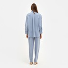 Костюм женский (рубашка, брюки) MINAKU: Silk pleasure цвет серо-голубой, размер 42 - Фото 3