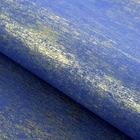 Фетр ламинированный металлизированный, синий, 60 х 60 см - Фото 1