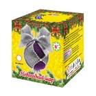 Новогодний шар из фоамирана, серебряно-сиреневый - фото 24543388