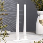 Набор свечей античных, 2,2х 25 см, 2 штуки, белый, "Дарим красиво" - фото 9997864