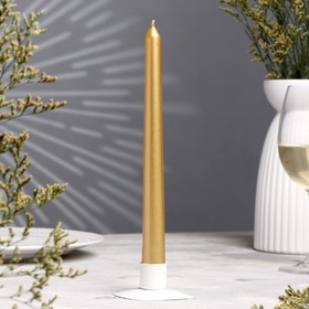 Свеча античная лакированная, 2,3х 25 см, золотая, "Дарим красиво"