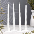 Набор свечей витых, 2,2х 25 см, 4 штуки, белый, "Богатство Аромата" - фото 319068840