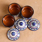 Набор баночек для специй, керамика, 150 мл, 3 шт. + приправа в подарок, синие - Фото 4