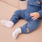 Штаны детские MINAKU, цвет синий, рост 68-74 см - Фото 3