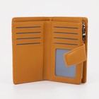 Кошелек жен 10-01-01, 9*3*14 см, 3отд+2отд/молн, д/карт, д/монет, на магните, желтый - фото 805039912