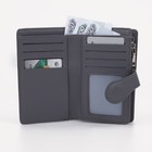 Кошелёк женский на магните, цвет чёрный - фото 46436903