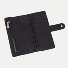 Кошелёк женский на кнопке, цвет чёрный 9278245