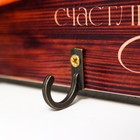 Ключница настенная «Джентельмен», крючки декоративные, панно, 19×28 см - фото 43731380