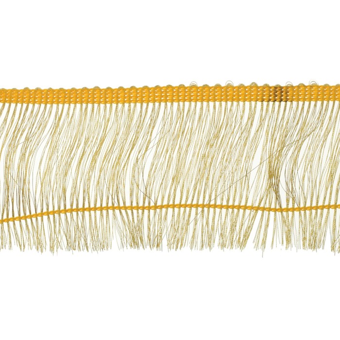 Тесьма с бахромой, цвет золотой, ширина 6 см, по 25 м