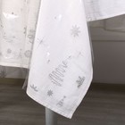 Скатерть одноразовая на стол «Ёлки», серебро 130 х 200 см - Фото 3