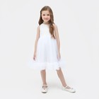 Платье для девочки MINAKU: PartyDress цвет белый, рост 122 - Фото 4