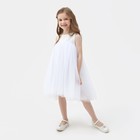 Платье для девочки MINAKU: PartyDress цвет белый, рост 104 - фото 292207323