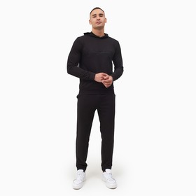 Костюм мужской (худи,брюки) MINAKU "Confident" цвет чёрный, размер 48