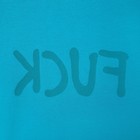 Футболка женская MINAKU Fuck голубая, р-р 52 - Фото 8