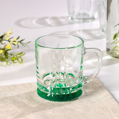 Кружка стеклянная «Джем», 280 мл, цвет зелёный