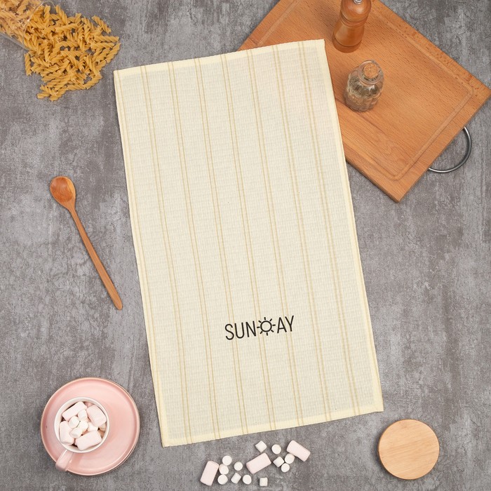 

Полотенце Доляна Sunday 35х60 см, 100% хл, вафля 160 г/м2