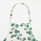 Фартук кухонный «Доляна. Эвкалипт», 60×70 см, 100% хлопок, рогожка 164 г/м², белый - Фото 2