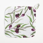 Набор кухонный Доляна Olives: варежка 20×27 см, прихватка 19×19 см, 100% хл - Фото 5
