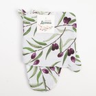 Набор кухонный Доляна Olives: варежка 20×27 см, прихватка 19×19 см, 100% хл - Фото 6