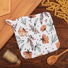 Прихватка Доляна Oleander 19х19 см, 100% хлопок, ватин 250 г/м2 - Фото 1