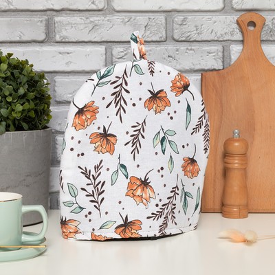 Грелка на чайник «Доляна» Oleander, 28×28 см, 100% хлопок, рогожка 164 г/м²