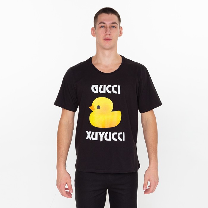 Футболка мужская GUCCI XUYUCCI, цвет чёрный, размер 50 - Фото 1