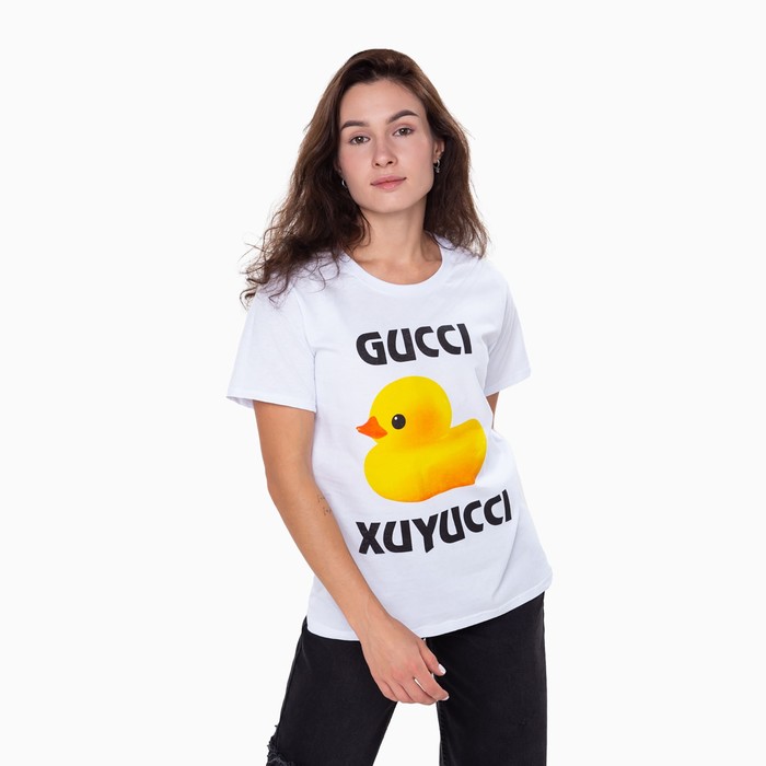 

Футболка женская GUCCI XUYUCCI, цвет белый, размер 46