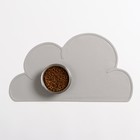 Коврик силиконовый под миску "Облако", 48 х 27 см, серый - фото 10000565