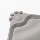 Коврик силиконовый под миску, 47 х 30 см, серый - Фото 4