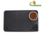 Коврик силиконовый под миску, 47 х 30 см, чёрный - Фото 1