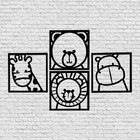 Набор панно настенных «Зверюшки», декор, 20×20 см, 4 шт. - фото 60807210