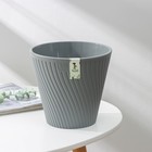 Кашпо для цветов со вставкой «Луи», 2,7 л, цвет серый - фото 21787376