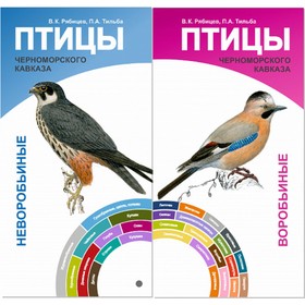 Птицы Черноморского Кавказа. Воробьиные и неворобьиные. Веер-определитель. Рябицев В., Тильба П.