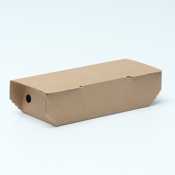 Коробка - тарелка под закуску, крафт, 20,5 х 10 х 6 см - Фото 1