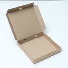 Коробка для пиццы, крафт 25 х 25 х 4 см - фото 319070754