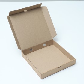Коробка для пиццы, крафт 25 х 25 х 4 см