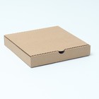 Коробка для пиццы, крафт 25×25×4 см - Фото 2