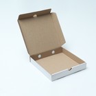 Упаковка для пиццы, белая 25 х 25 х 4 см - фото 10000803