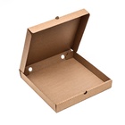 Коробка для пиццы, бурая, 32 х 32 х 4 см - Фото 1
